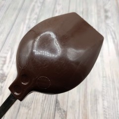Vintage Brown Nylon Solid Serving Basting Spoon Farmhouse Wood Handle Unbranded