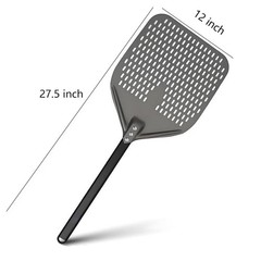 Pizza Oven Accessories Set – Brush, Stone Scraper, 8″ Turning Peel, 12″ Perforat