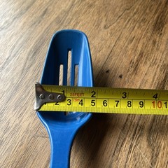 Unbranded Blue Nylon Slotted Cooking Serving Spoon 11 Inch Retro Vintage Kitchen