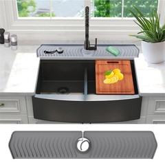30 Inch Silicone Sink Splash Guard Faucet Drip Catcher Tray