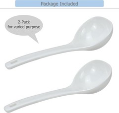2 Pack Plastic Soup Ladle Serving Spoon for Serving Cooking Mixing Stews Noodles