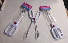 Salad Tongs 10″ Serving Tool x2 Kitchen Utensil Free Shipping USA Seller