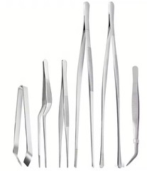 6pcs Stainless Steel Kitchen Tweezers Set Professional Cooking Tools – NEW