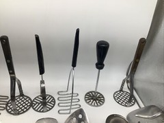 28 Metal + Plastic Wooden Stainless Kitchen Utensils Tools Fork Knife Mashers ++