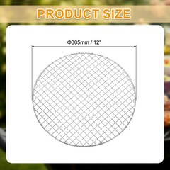 Round Cooking Rack Dia 12 Inch Stainless Steel Grill Grate Silver