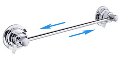 Barra Extensible para Toallas con Ventosas de 17 a 29 Pulgadas, Acero Inoxidable