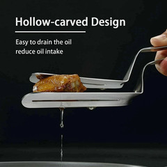 Tongs Steak Clamp Kitchen Stainless Steel Tool Food Clip Bread Meat BBQ Cooking