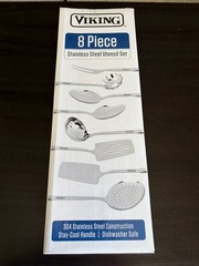 Viking 8 Piece Stainless Steel Kitchen Utensil Set with Ergonomic Handles