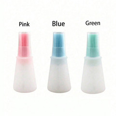 Silicone Oil Bottle Brush BBQ Soft Basting Brush Dispenser Kitchen Cooking Tool