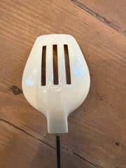 Vintage Ekco-Like Unbranded Nylon Slotted Spoon beige Serving Cooking Utensil