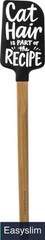 Silicone Spatula Double-Sided Cat Hair Recipe Hand Illustrated 13″ Wood