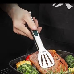 Stainless Steel Steak Clamp Food Bread Meat Clip Tongs BBQ Kitchen Cooking Tool