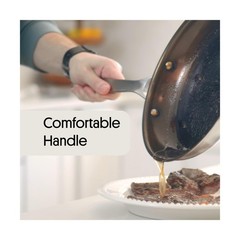 STRATA Carbon Steel Clad 10.5″ Frying Pan Skillet, 3-Ply Carbon Steel Cookwar…