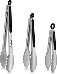 Tongs For Cooking Up to 600 °F Metal Kitchen Tongs 3PCS 7,9,12 Resistant 600 Deg