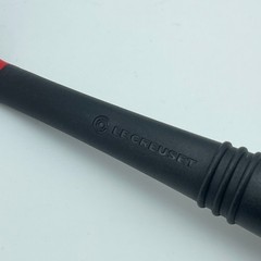 LE CREUSET Slotted Turner Spatula Red Black Silicone Kitchen Utensil 13.5in