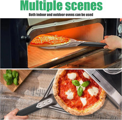 Pizza Turning Peel 6 Inch round Aluminum Perforated Pizza Peel Turner with Metal