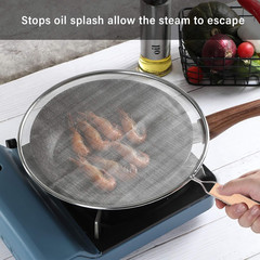 3 Pieces Grease Splatter Screen for Frying Pan, Splatter Guard Mesh Stainless St