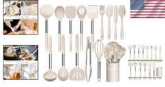 Elegant 15-Piece Kitchen Tool Set – Dishwasher Safe Stainless Steel & Silicone