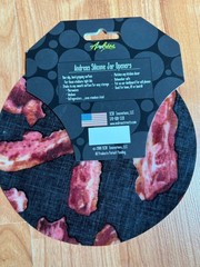 Andreas Round Silicone Mat Non-Slip Jar Opener 6 1/4″ Diameter Bacon NEW