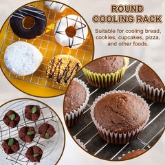 15 Inch Round Cooking Rack Stainless Steel BBQ Grill Baking Rack with Legs