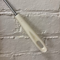 Vintage Ekco-Like Black White Plastic Slotted Spatula Turner Utensil Unbranded