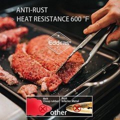 Tongs For Cooking Up to 600 °F Metal Kitchen Tongs 3PCS 7,9,12 Resistant 600 Deg