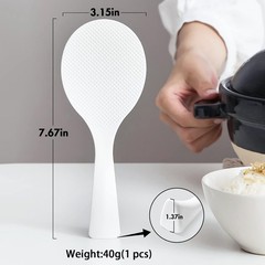 2 Pcs Plastic Rice Paddle,Non Stick Standing Rice Spoon Scooper Spatula,Heat