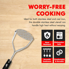 Select Sturdy Masher, 10.25 Inch, Stainless Steel/Black