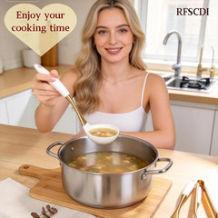 Elegant White Gold Silicone Cooking Utensils Set – Non-Toxic, Dishwasher Safe Ki