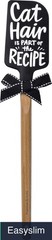 Silicone Spatula Double-Sided Cat Hair Recipe Hand Illustrated 13″ Wood