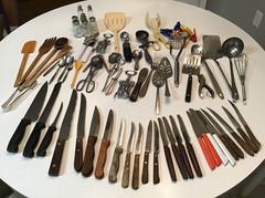 Bundled Lot ~50+ Kitchen Cooking Serving Utensils Tools Gadgets Knives etc.