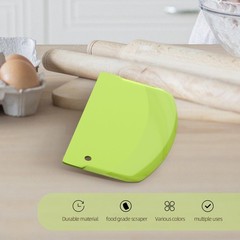 Hard Bench Scraper Dough Scraper for Baking, 4 PCs BPA Free PP Plastic Flexible