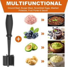 Meat Hamburger Chopper Heat Resistant Utensil Ground Beef Potato Masher Spatula