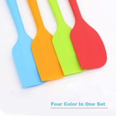 SILICONE SPATULA 4PIECE SET HEATRESISTANT SPATULAS NONSTICK RUBBER SPATULAS WITH