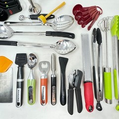 22 Pc Kitchen Utensil Lot KitchenAid Microplane OXO Cooking Tools Baking Gadgets