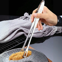 Stainless Steel Food Tongs Long Handle Non-Slip BBQ Tongs Steak Tongs Clamp Tool