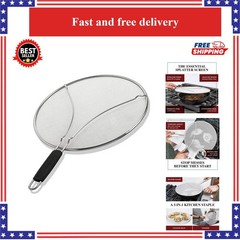 BergKoch 13 Inch Stainless Steel Splatter Screen for Frying Pan