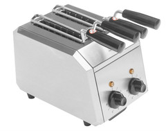 8 Inch Electric Sandwich Toaster, Polished Top and Bottom with SUS 304 Tongs, 8