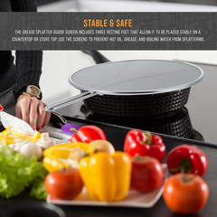 Set of 3 Stainless Steel Splatter Screen – 13″, 11.5″ & 9.5″ Sizes – Fine Mesh S