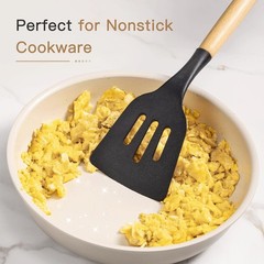 39 PCS Kitchen Utensils Set, Silicone Cooking Utensil Sets with Wooden Handle…