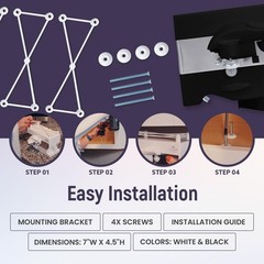 Electric Can Opener – 4 in 1 Under the Cabinet Mounted Medium, Black