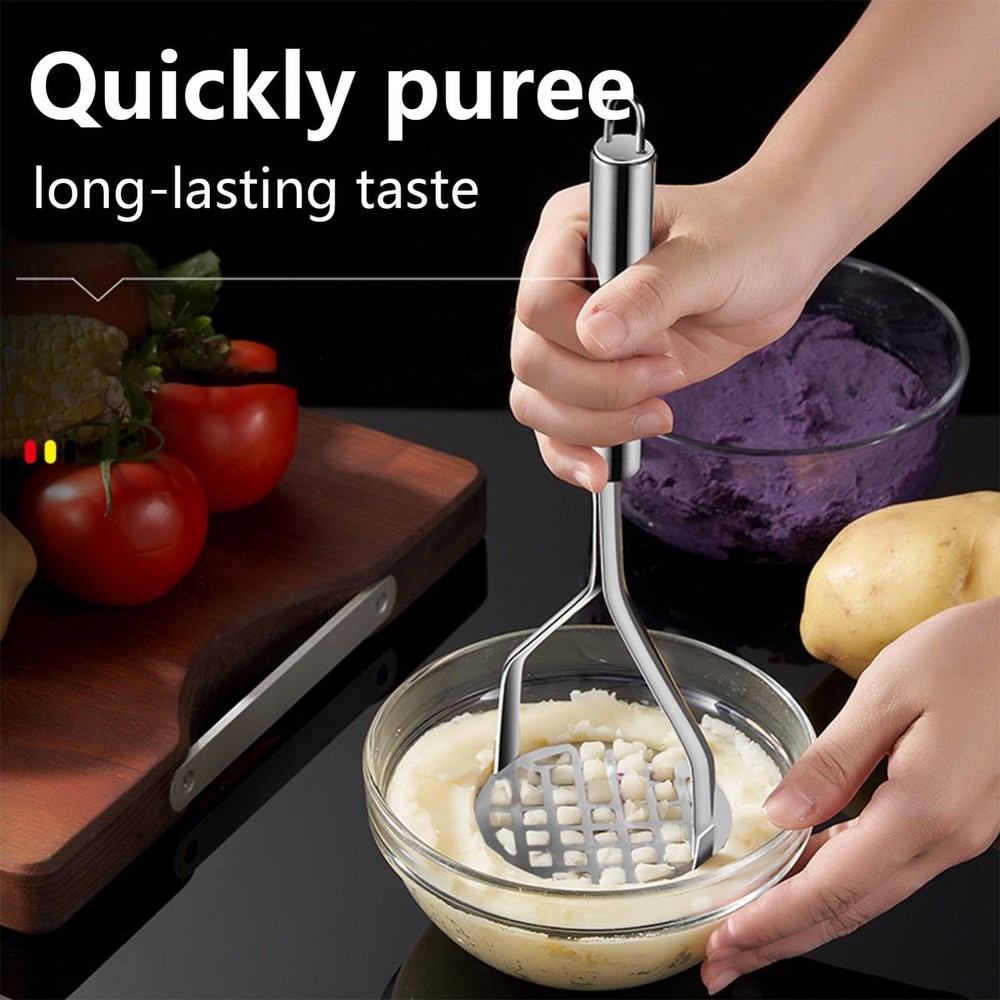 Potato Masher Hangable Stainless Steel Ricer & Vegetable Crusher Kitchen Gadget*