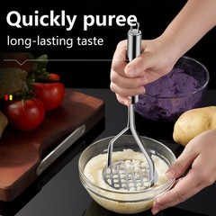 Potato Masher Hangable Stainless Steel Ricer & Vegetable Crusher Kitchen Gadget*
