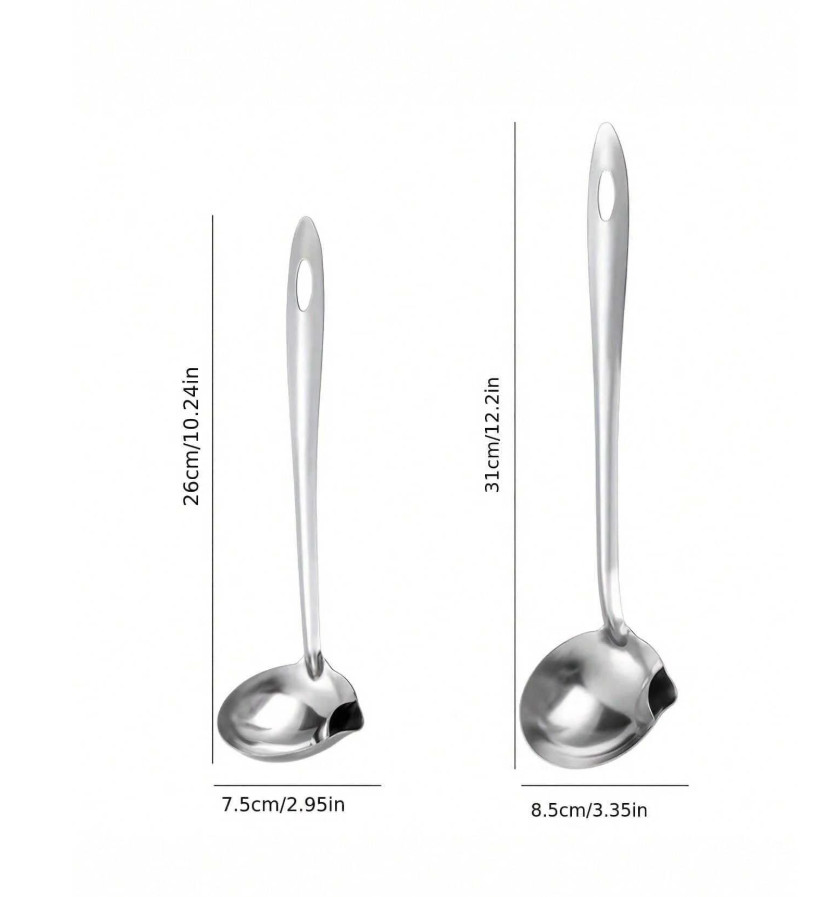 1 pc Stainless Steel Oil Spill Spoon – Efficient Kitchen Tool