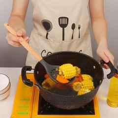 Slotted Spoons Nonstick Skimmer Heat Resistant Frying Strainer Black Unit