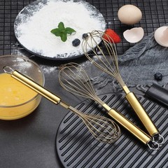 Stainless Steel Gold Whisk Set 3 Pieces 8 10 12 Inch Kitchen Beater Wires