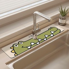 Faucet Mat for Kitchen Sink, 24 inch Long Kitchen Sink Splash Guard Behind Fa…