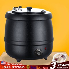 Commercial Electric Soup Kettle Warmer Countertop Food Warmer Pot Restaurant New