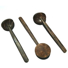 5 Coconut Shell Spoons kitchen tools handmade Eco friendly natural product Table