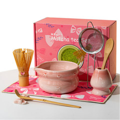 Matcha Whisk & Bowl Set, 8-Piece Ceramic Kit for Traditional Japanese Tea